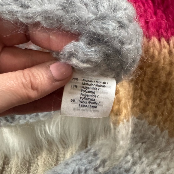 Maiami Colorblock Mohair Big Sweater - Picture 9 of 9